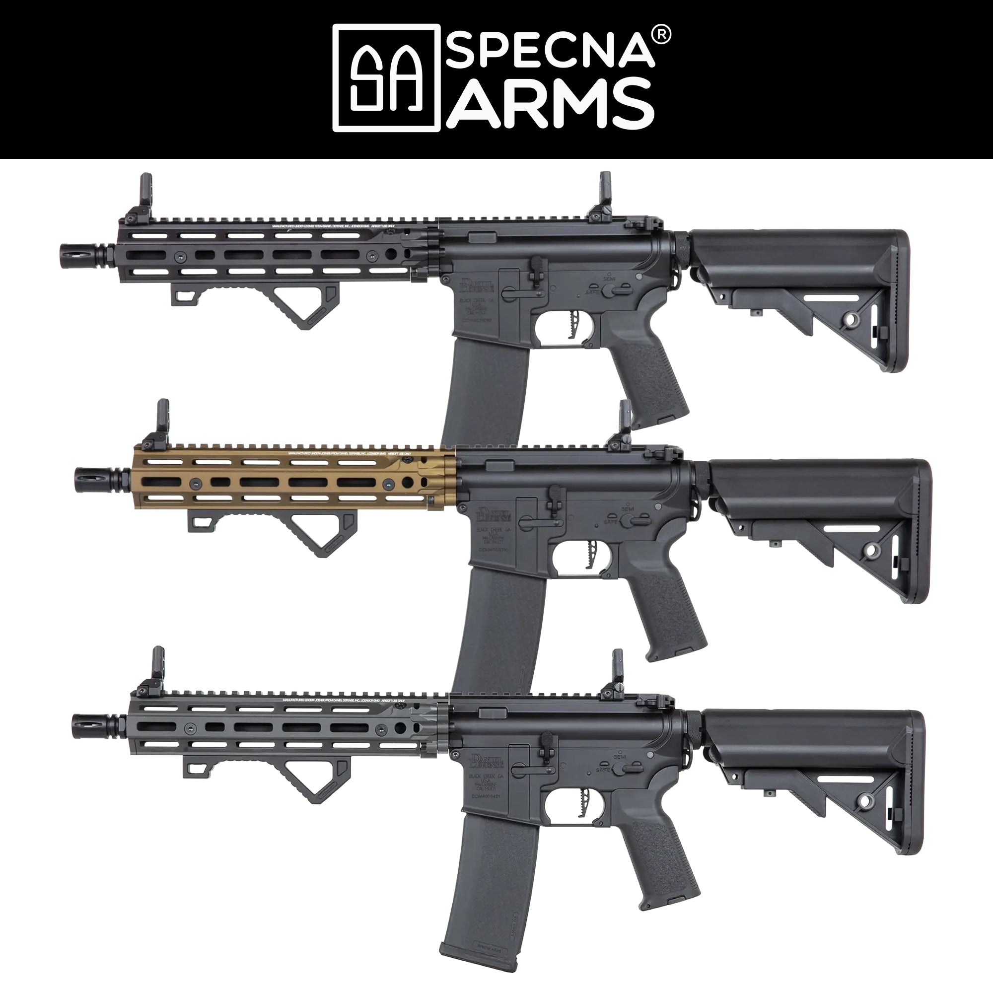 Specna Arms Daniel Defense® RIS III 10.5'' SA-P27 PRIME™ BLDC™ Aster II ETU airsoft Carbine 電動ガン本体/対象年齢18歳以上