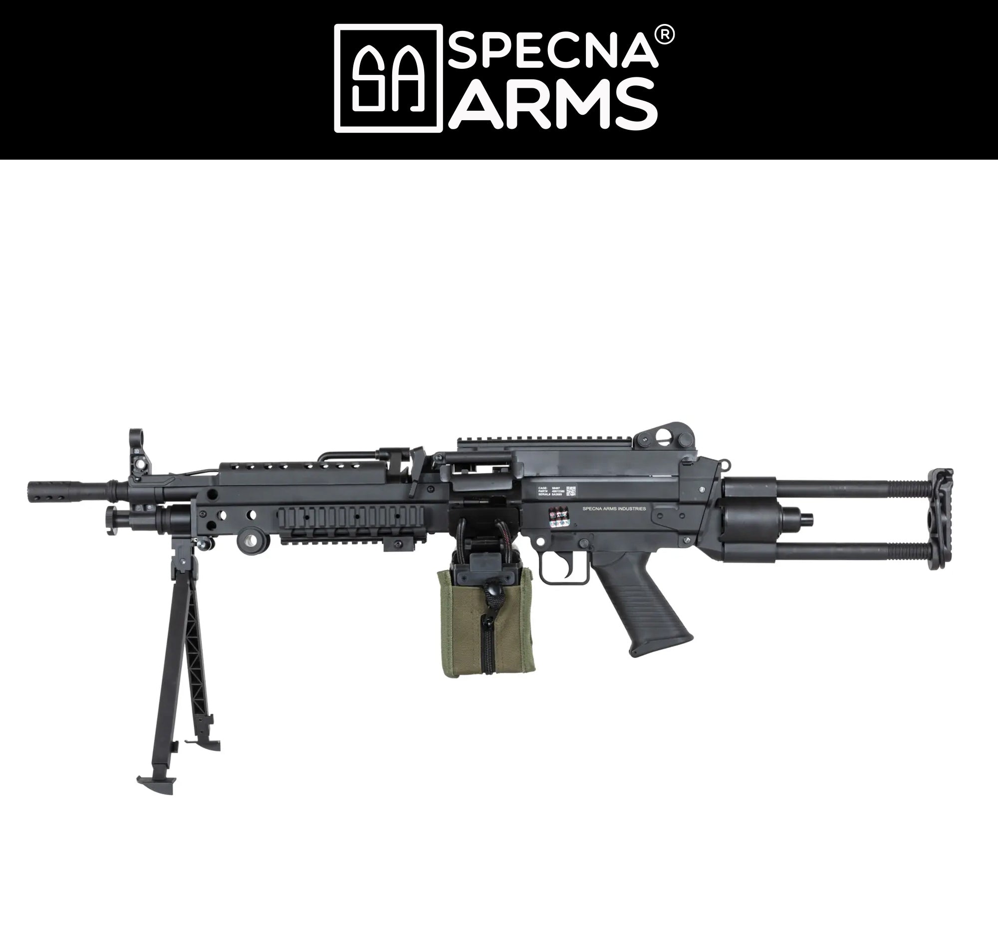 Specna Arms FN Herstal M249 PARA FLEX™ GATE X-ASR™ Machine Gun Black 電動ガン本体/対象年齢18歳以上