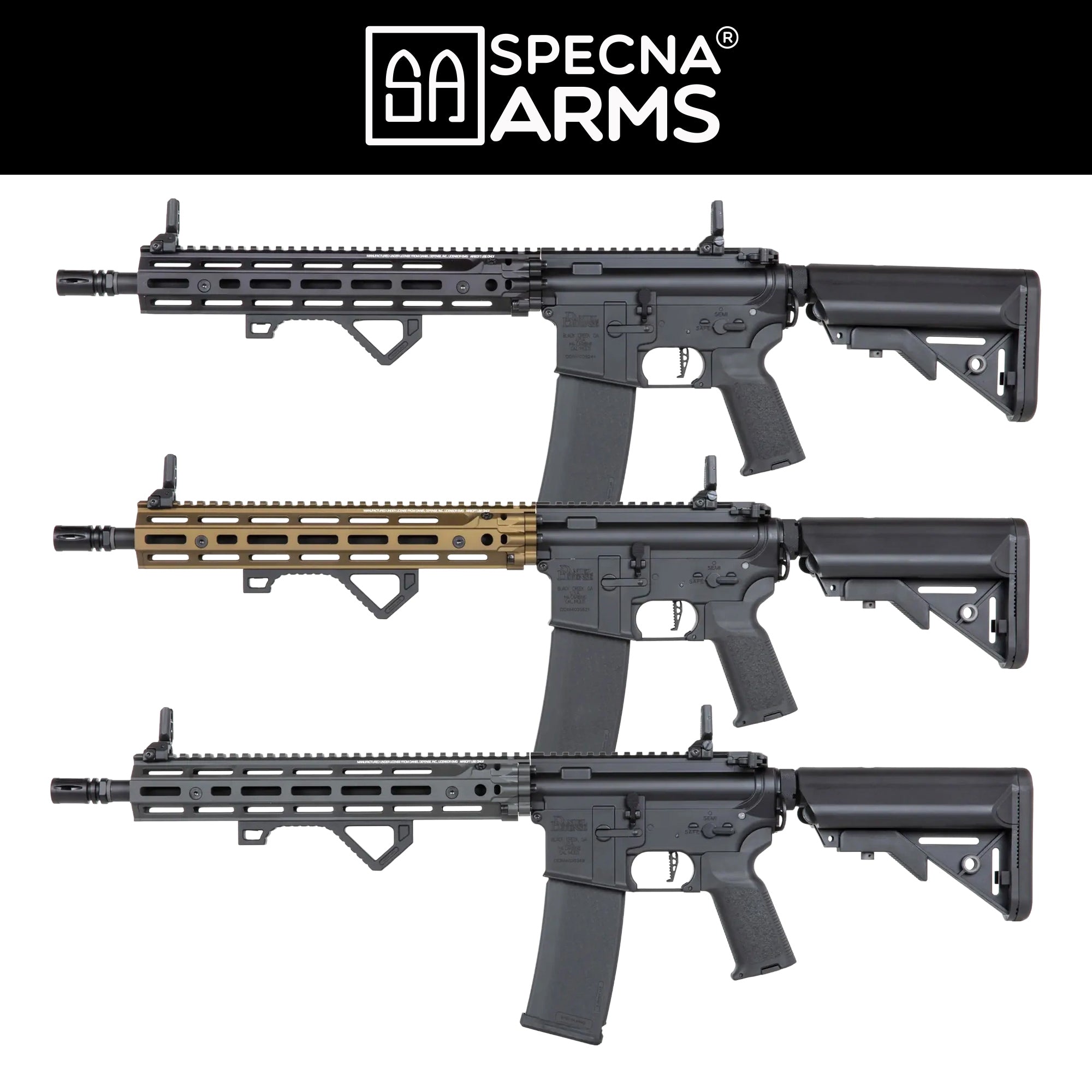 Specna Arms Daniel Defense® RIS III 12.5'' SA-P28 Prime™ BLDC™ Aster II ETU airsoft Carbine 電動ガン本体/対象年齢18歳以上