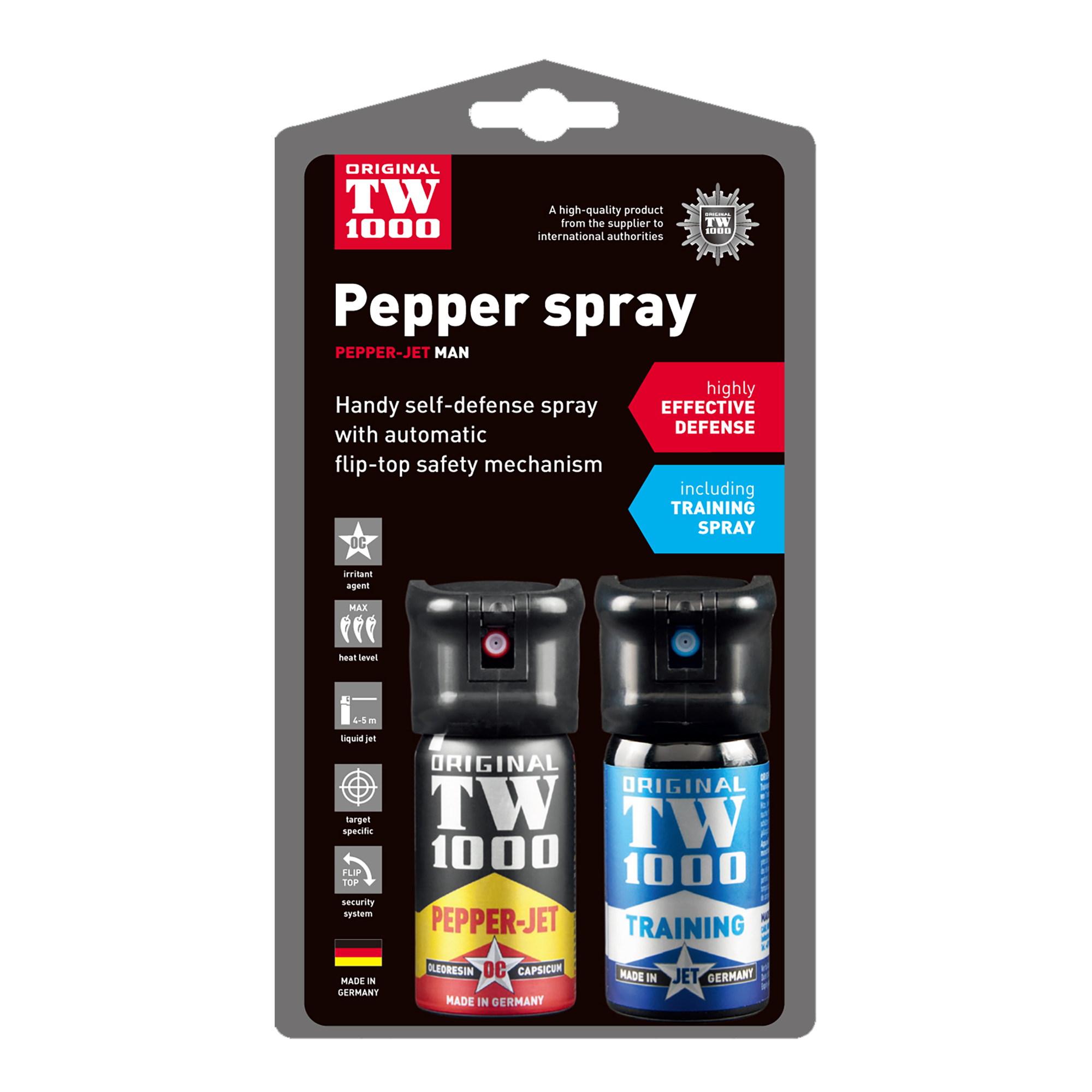 熊撃退スプレー ペッパーマン&トレーニングスプレー ツイン