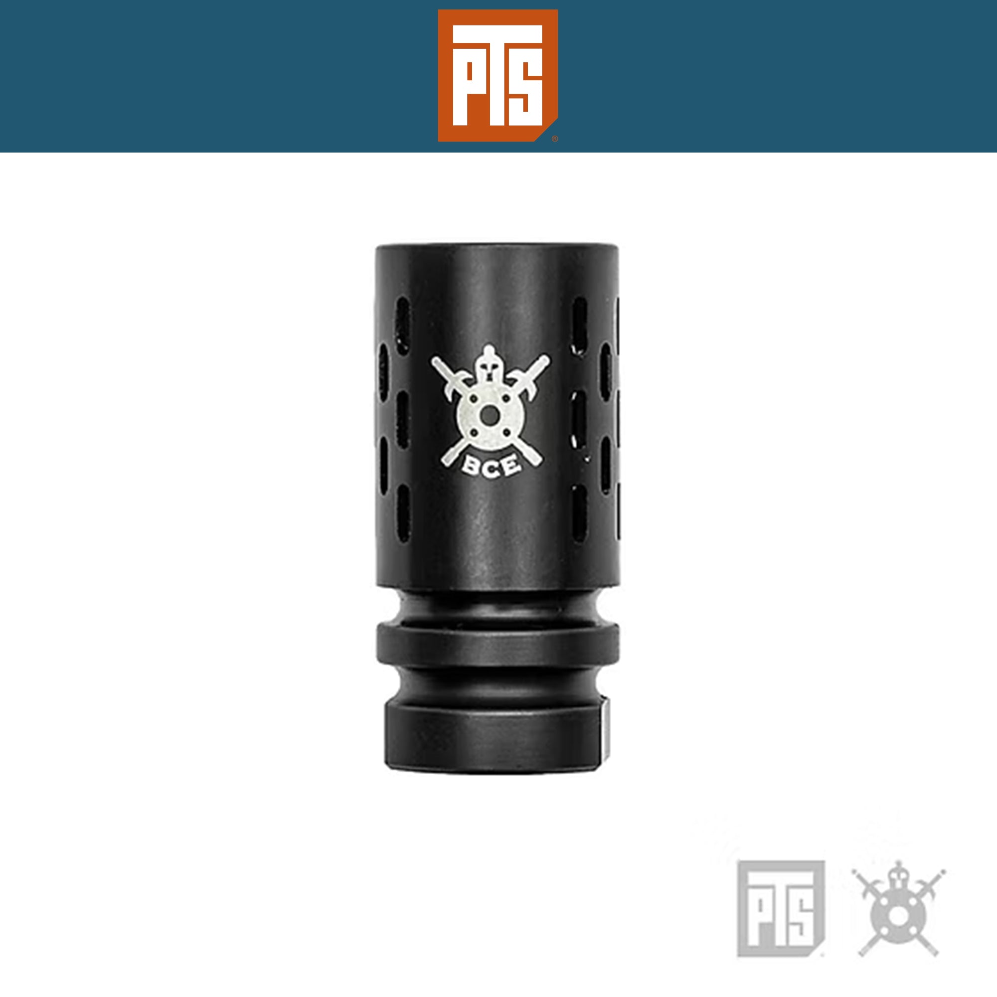 PTS Airsoft Gun Battle Comp 1.0 Flash Hider - CCW ハイダー【ブラック】