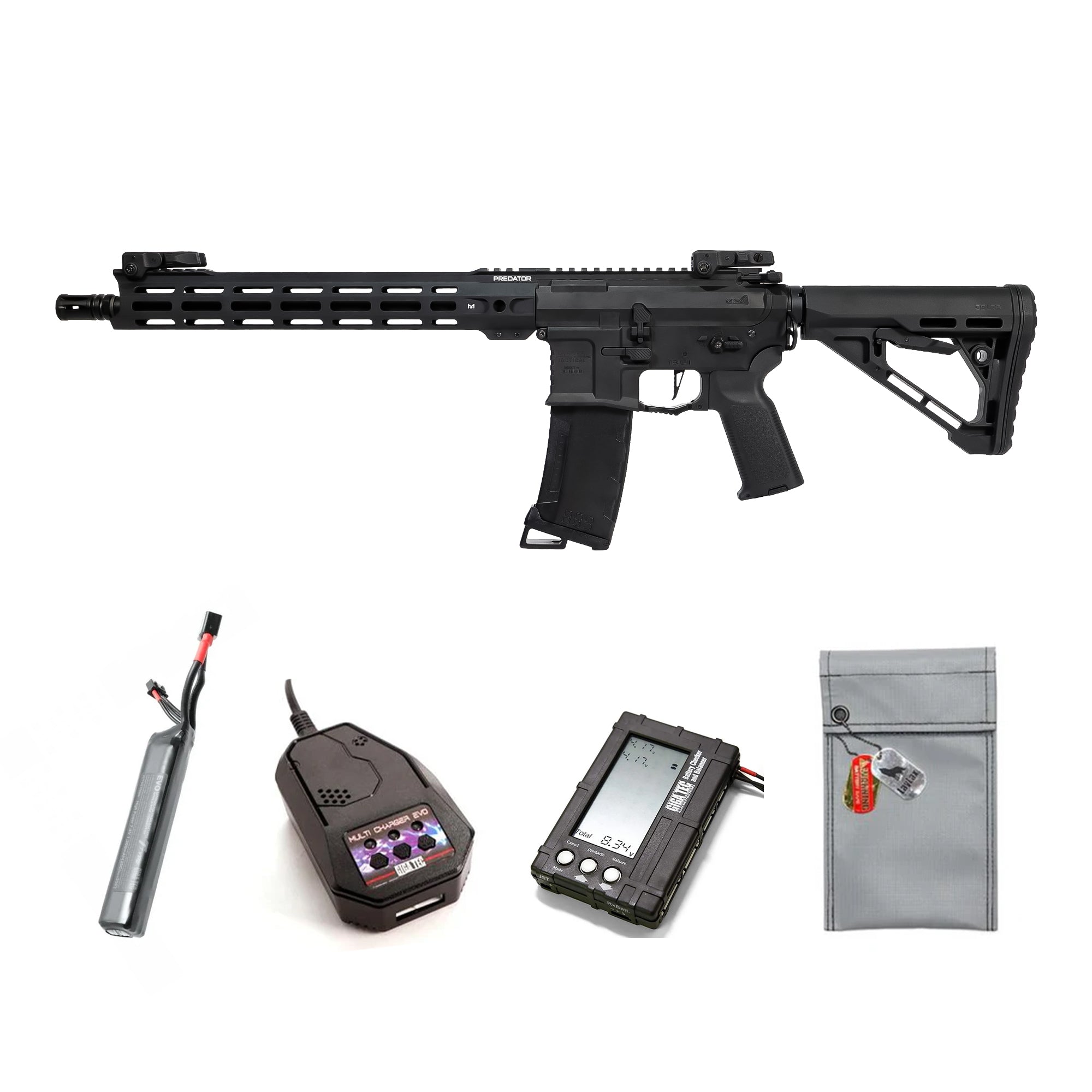 LANCER TACTICAL Gen 4 Predator(プレデター) 13" CARBINE AEG w/ Nebula II 電動ガン本体/対象年齢18歳以上