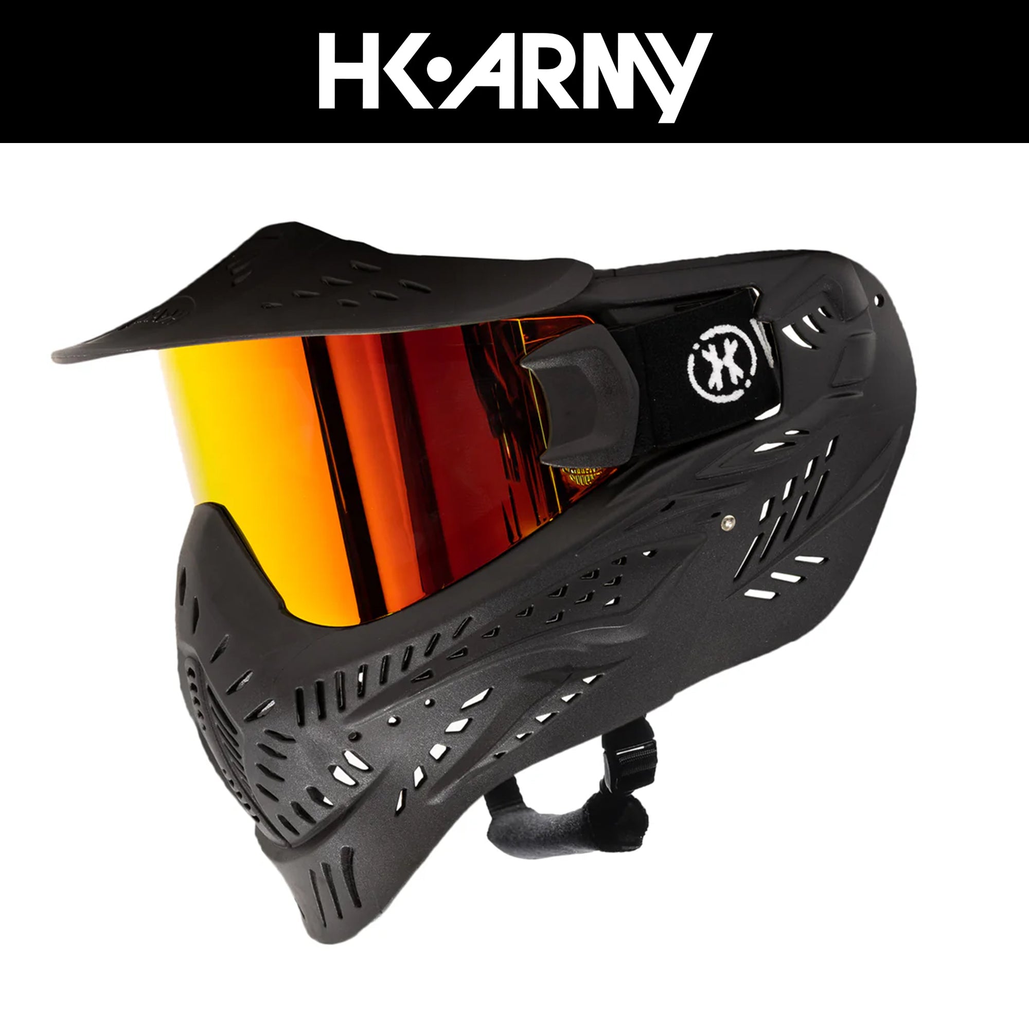 HK Army HSTL Goggle - Black w/ Fire Thermal Lens フェイスガード【ブラック/ファイヤーレンズ】