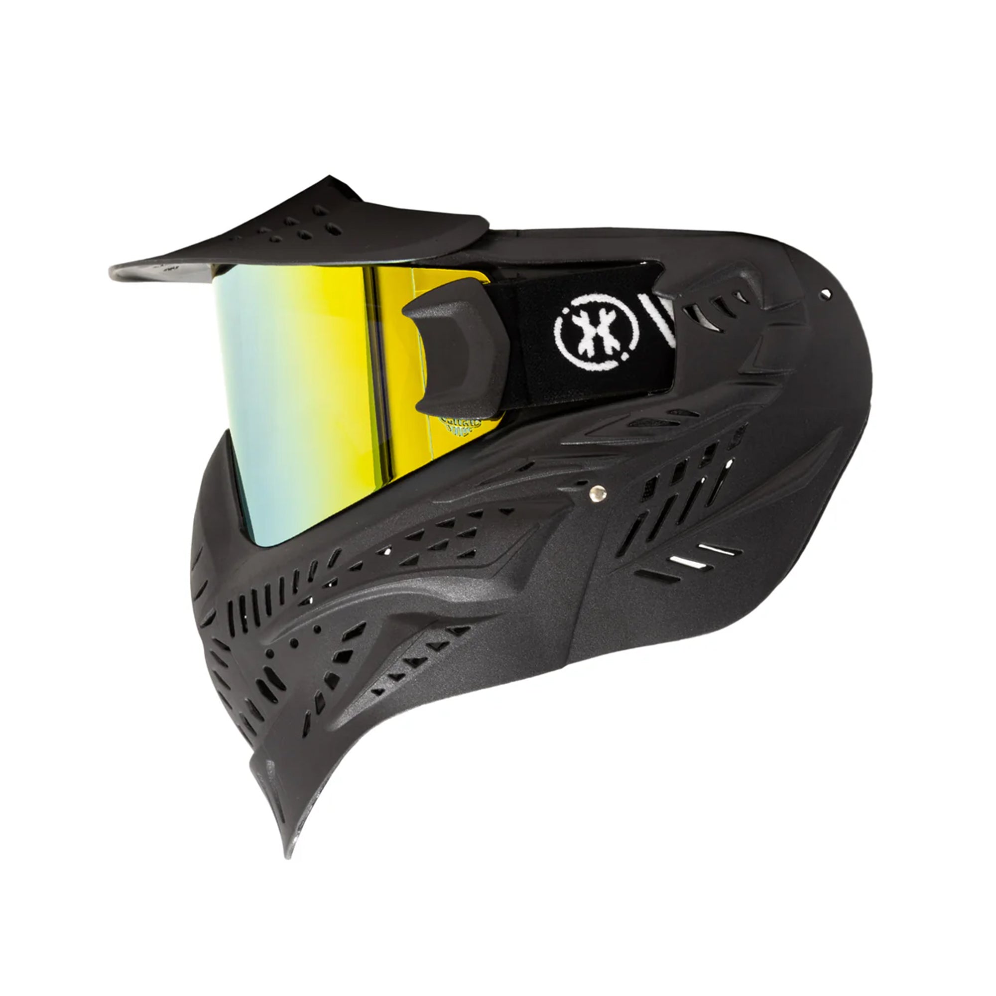 HK Army HSTL Goggle - Black w/ Gold Thermal Lens フェイスガード【ブラック/ゴールドレンズ】