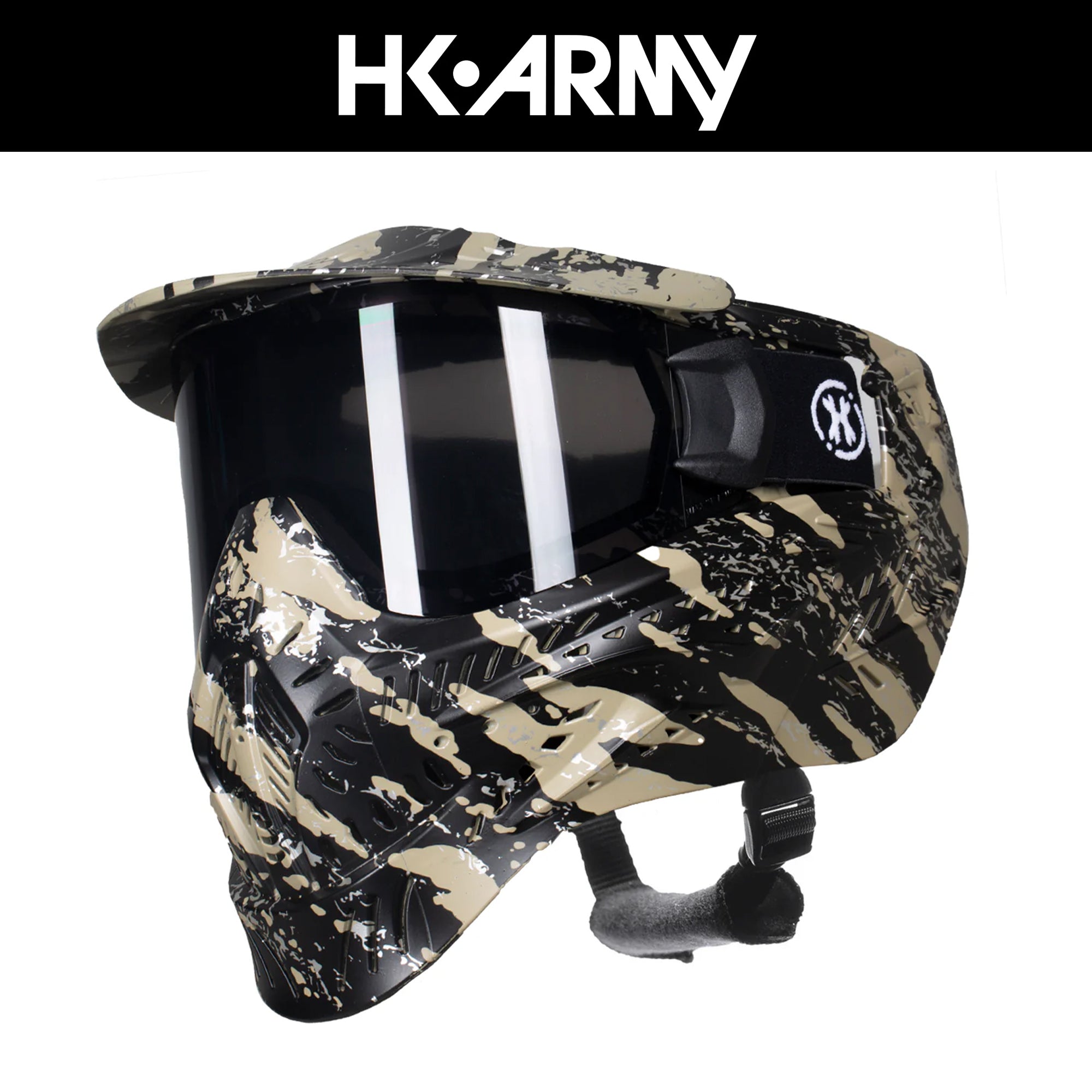 HK Army HSTL Goggle - Fracture Black/Tan フェイスガード【ブラック/タン】