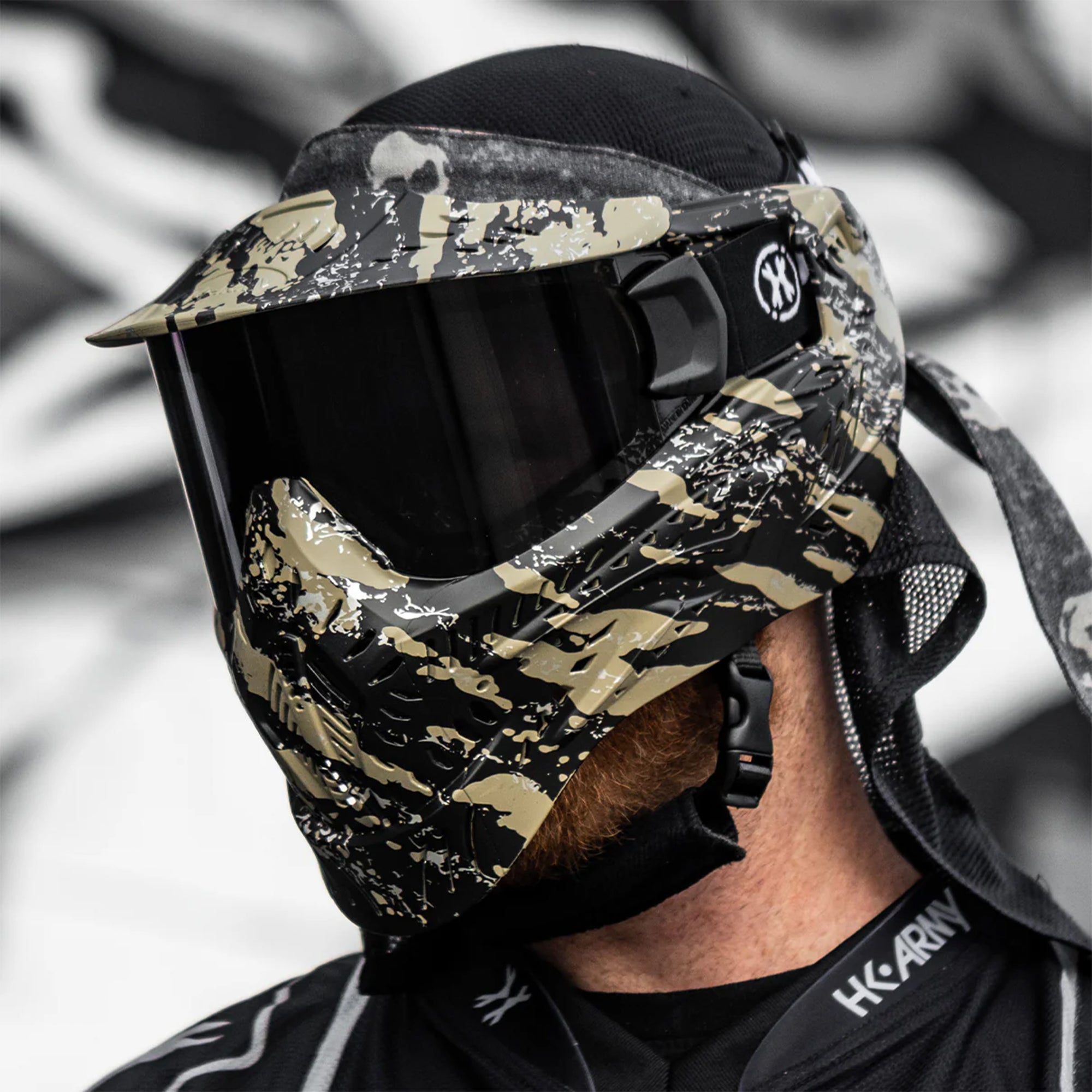 HK Army HSTL Goggle - Fracture Black/Tan フェイスガード【ブラック/タン】