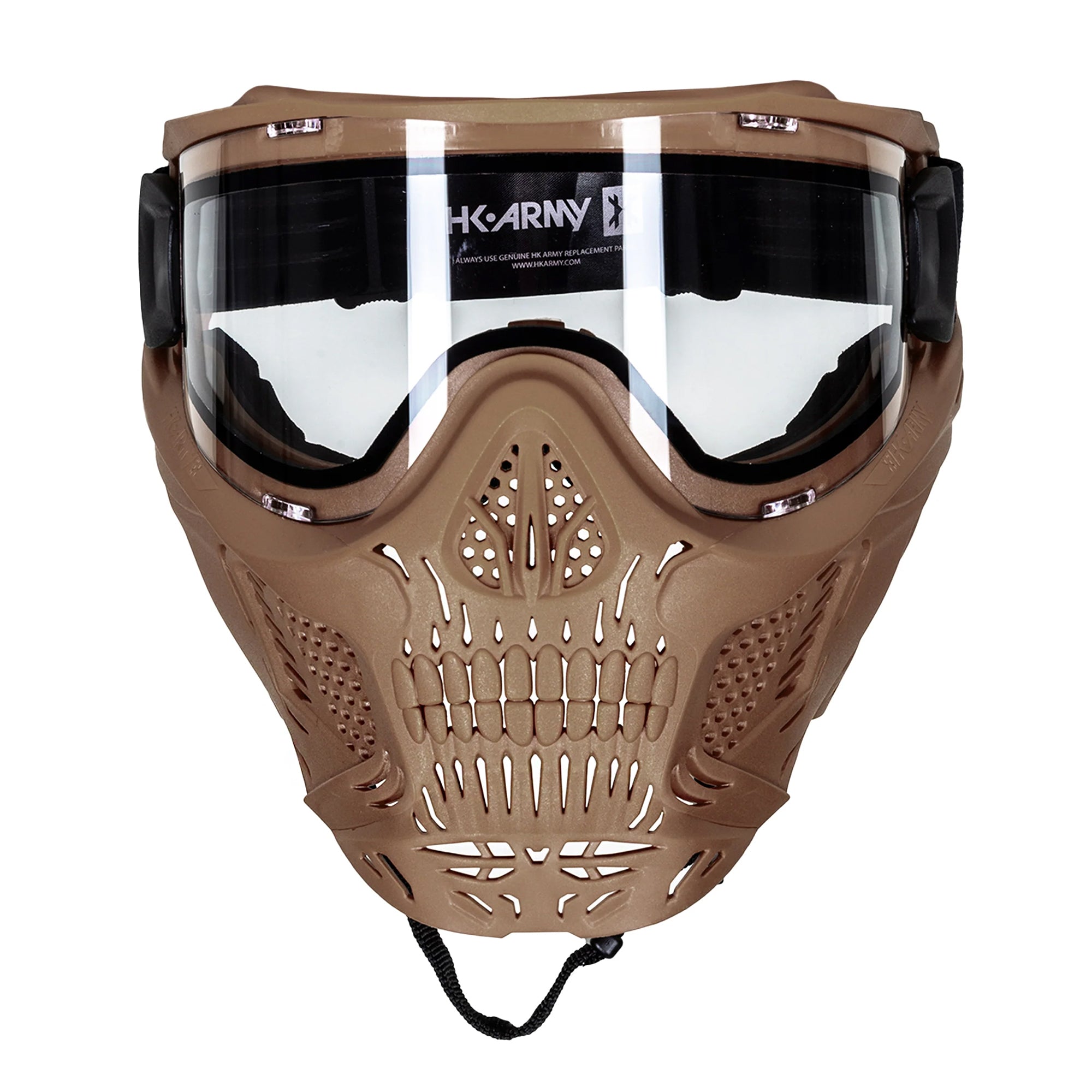 HK Army HSTL Skull Goggle - Tan w/ Clear Lens フェイスガード【タン/クリアレンズ】