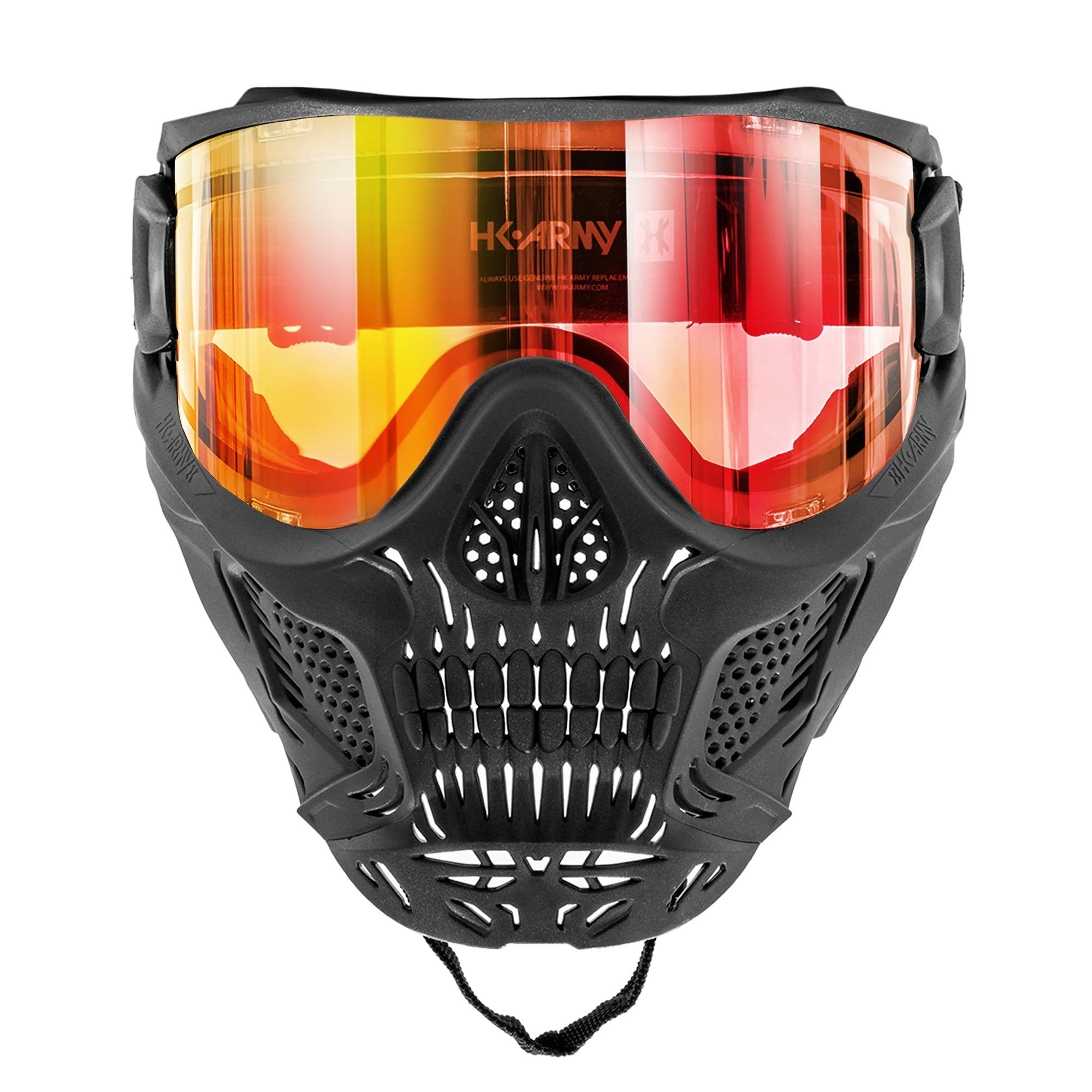 HK Army HSTL Skull Goggle "Death" - Black w/ Fire Lens フェイスガード【ブラック/ファイヤーレンズ】