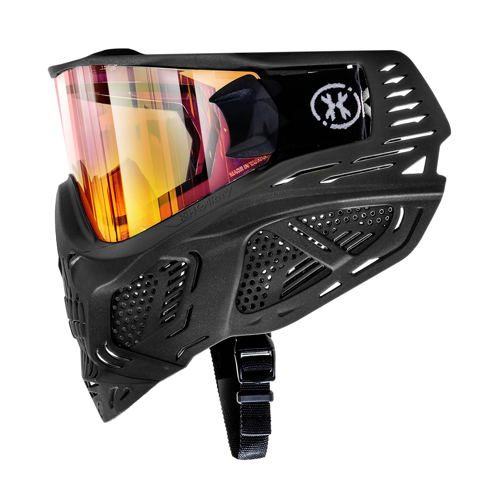 HK Army HSTL Skull Goggle "Death" - Black w/ Fire Lens フェイスガード【ブラック/ファイヤーレンズ】