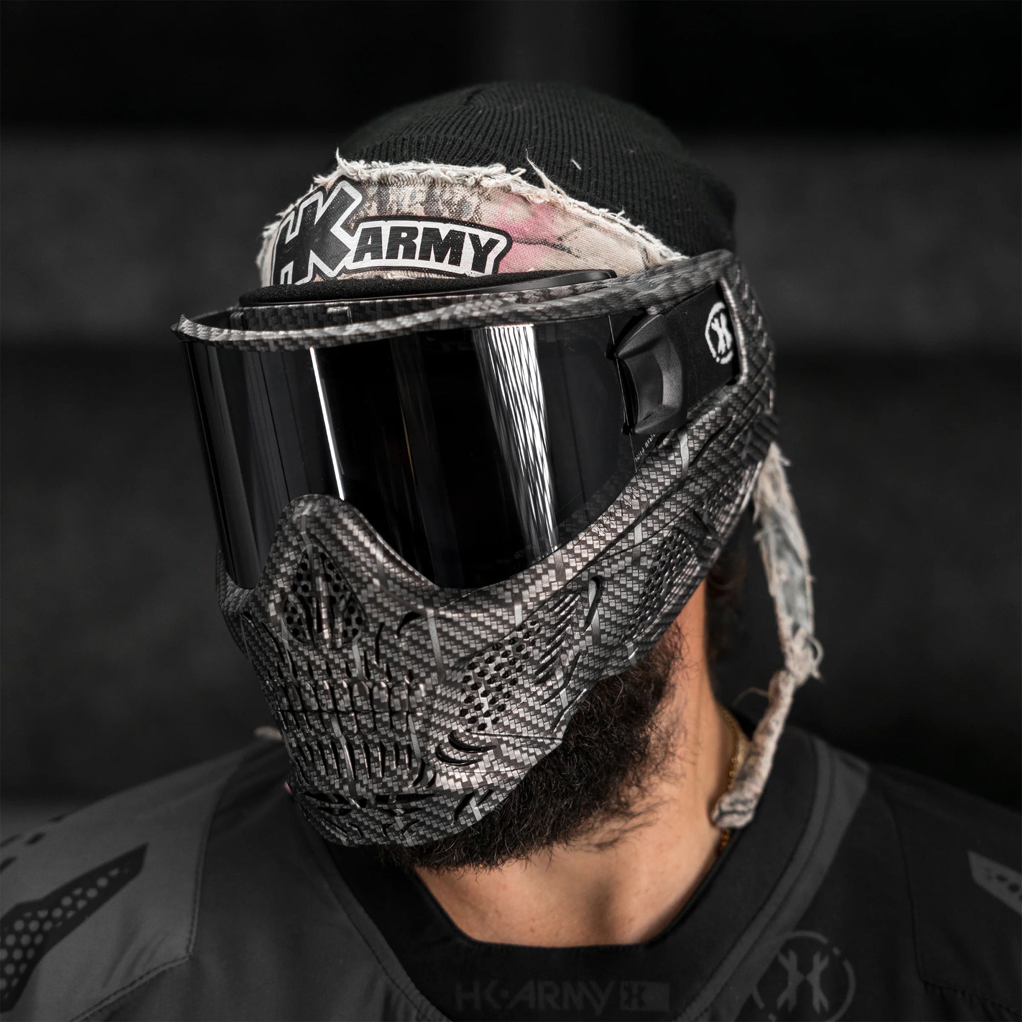 HK Army HSTL Skull Goggle Machine Silver w/ Chrome Lens フェイスガード【シルバー/クロームレンズ】