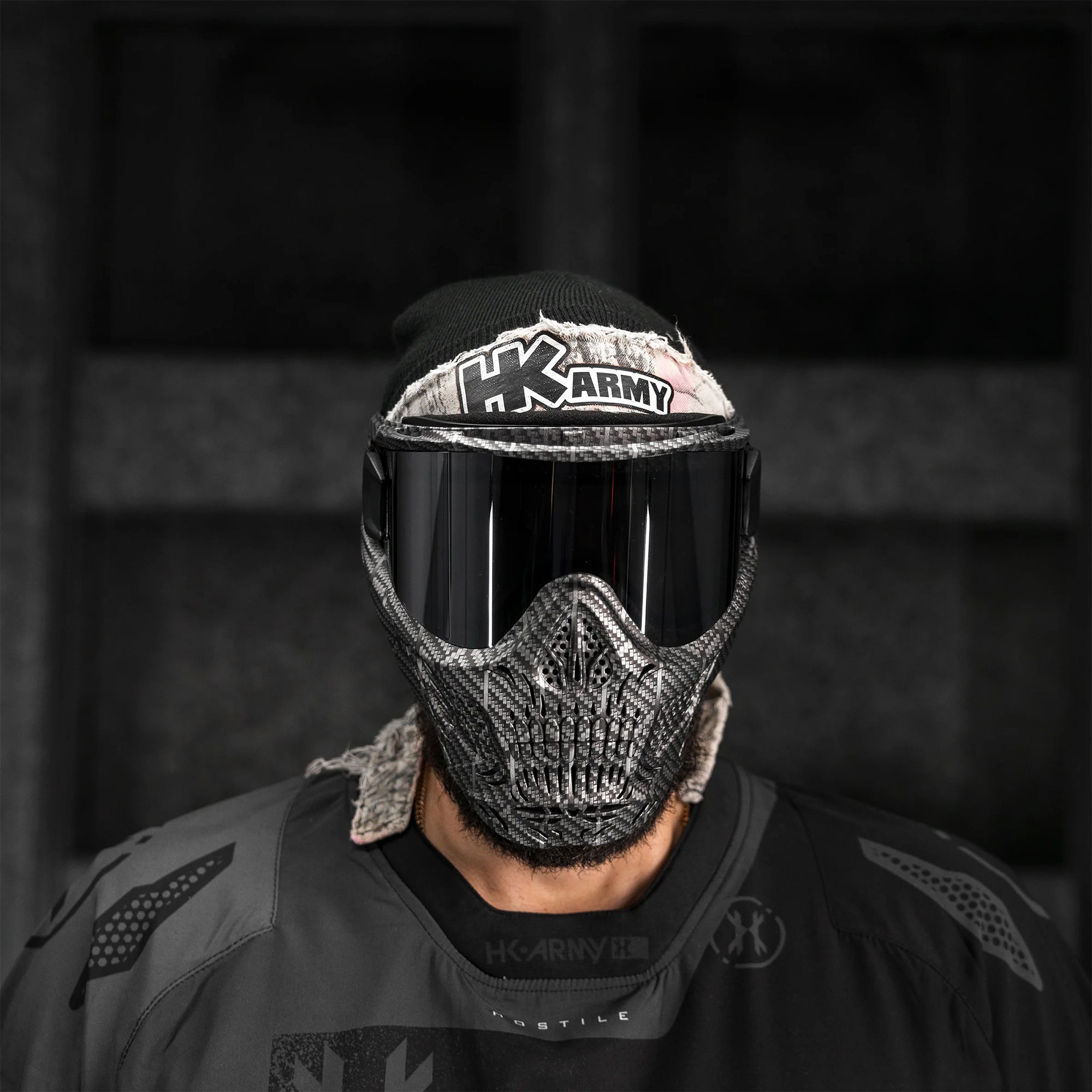 HK Army HSTL Skull Goggle Machine Silver w/ Chrome Lens フェイスガード【シルバー/クロームレンズ】