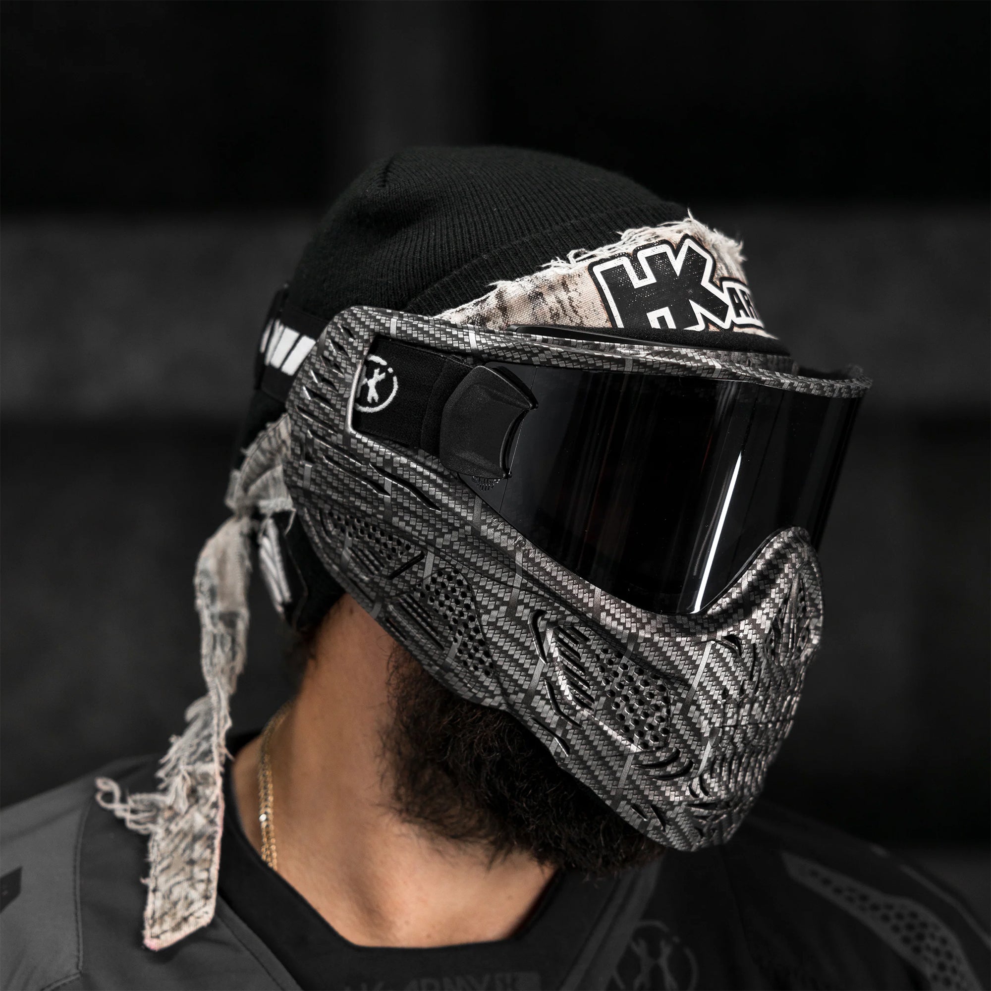 HK Army HSTL Skull Goggle Machine Silver w/ Chrome Lens フェイスガード【シルバー/クロームレンズ】