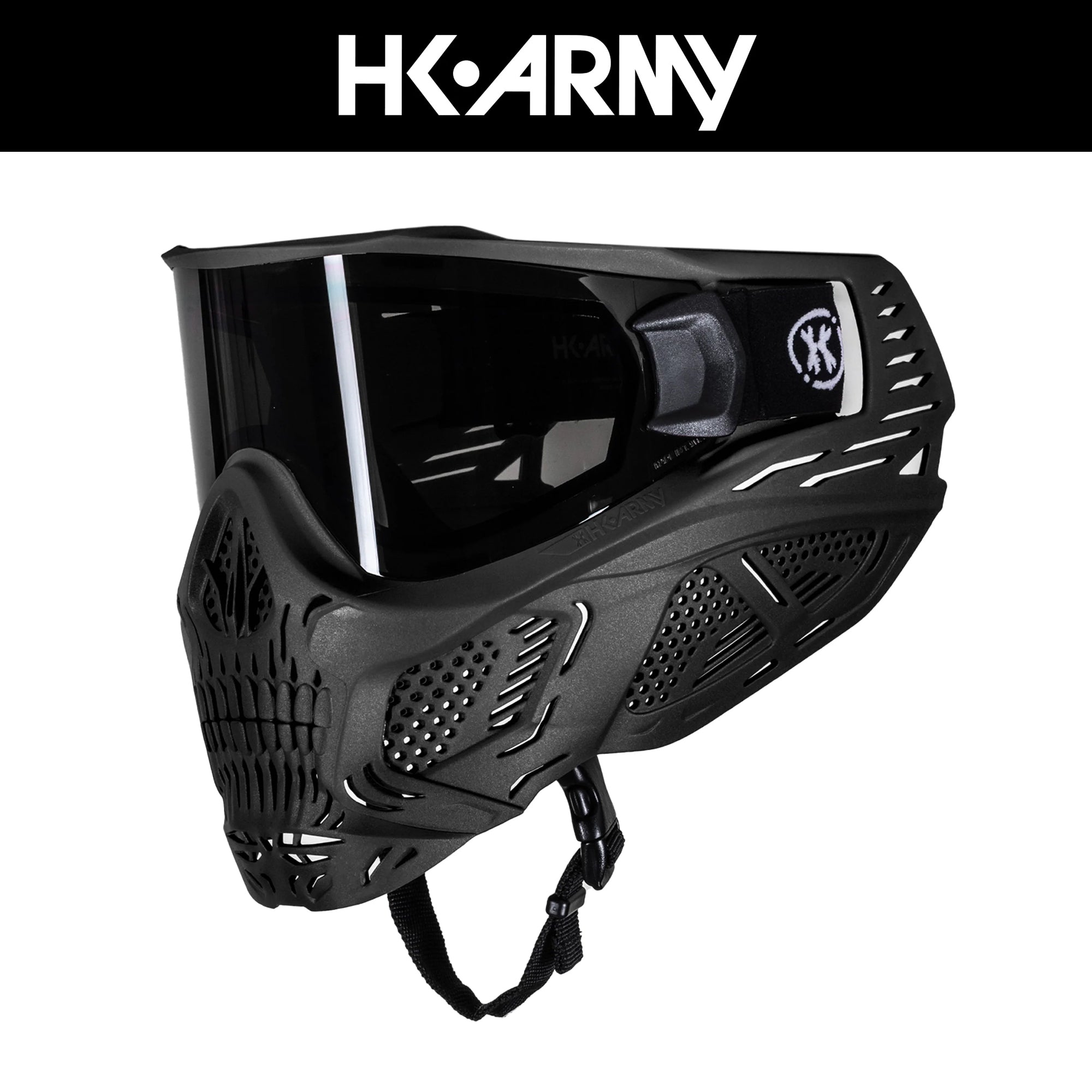 HK Army HSTL Skull Goggle "Punisher" - Black w/ Smoke Lens フェイスガード【ブラック/スモークレンズ】