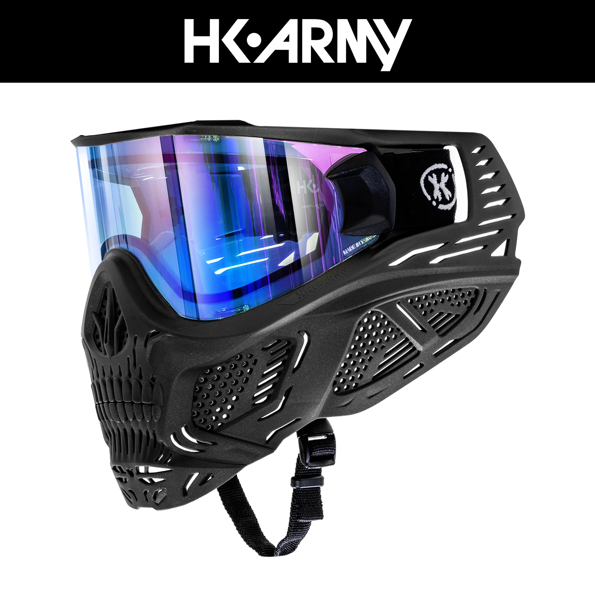 HK Army HSTL Skull Goggle "Reaper" - Black w/ Ice Lens フェイスガード【ブラック/アイスレンズ】