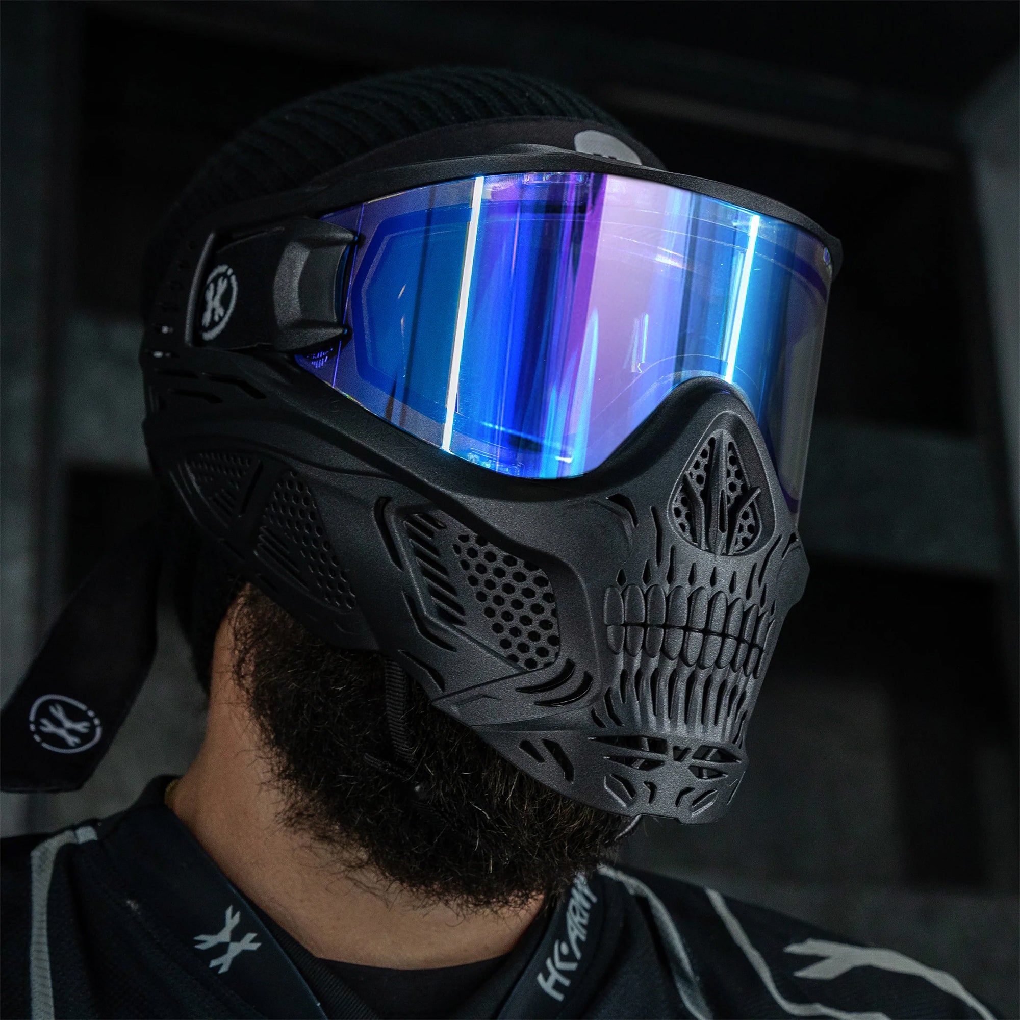 HSTL Skull Goggle "Reaper" - Black w/ Ice Lens フェイスガード【ブラック/アイスレンズ】