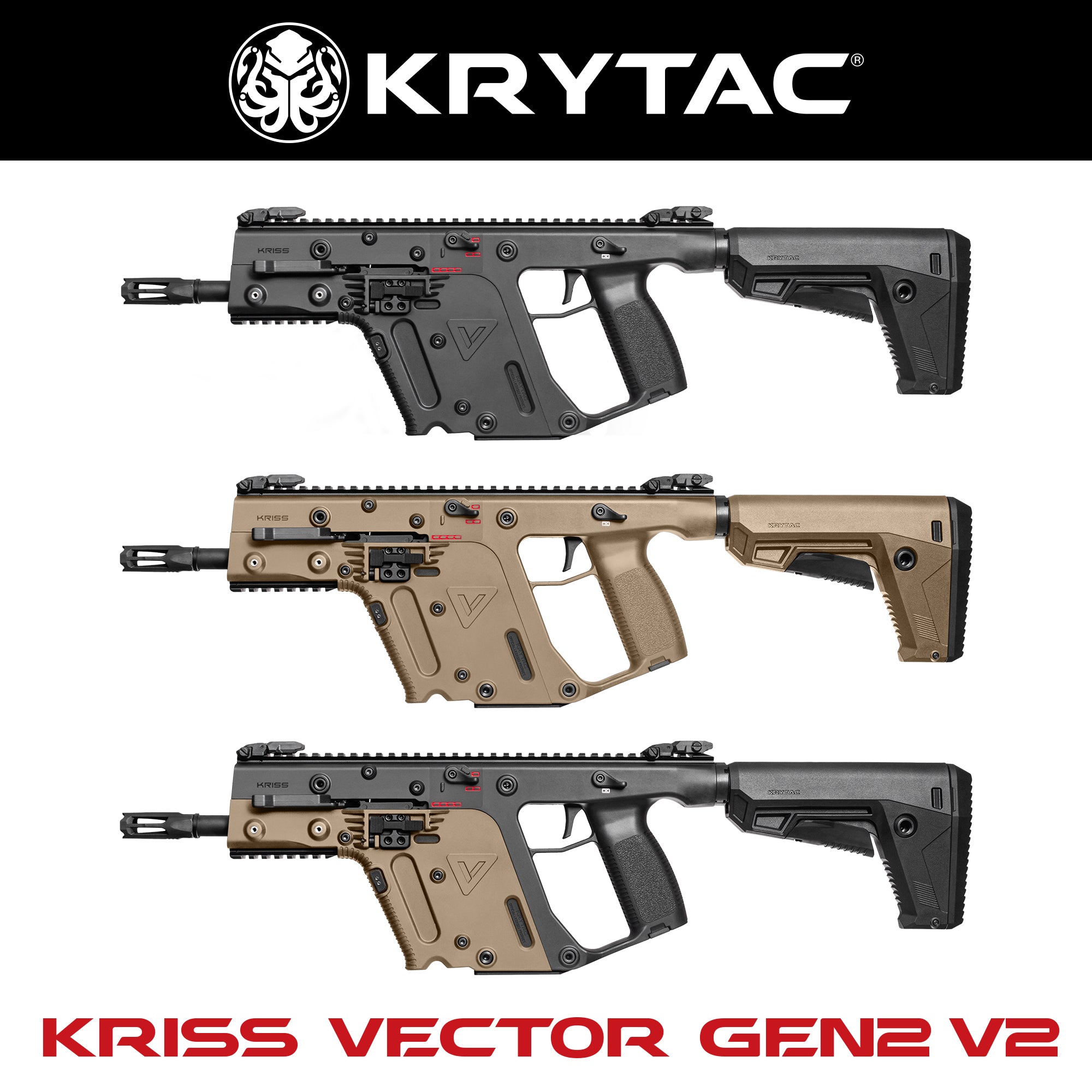 KRYTAC電動ガン本体 KRISS VECTOR(クリスベクター) GEN2 V2/対象年齢18歳以上【12月末発売予定！予約受付中】