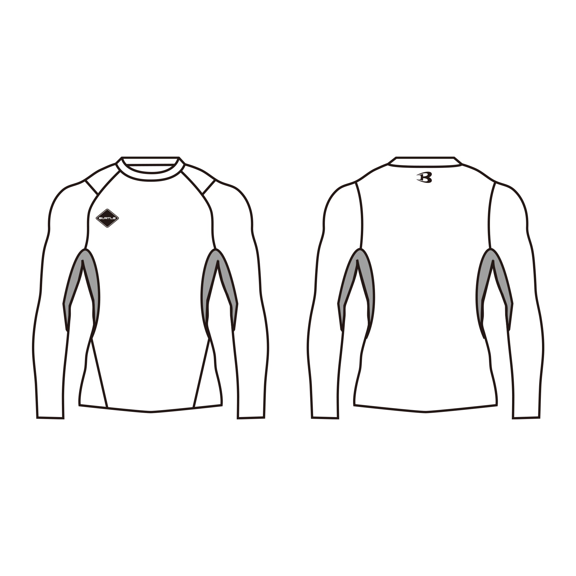 BURTLE 長袖ドライフィットシャツ(ユニセックス)【ブラック】4070 バートル