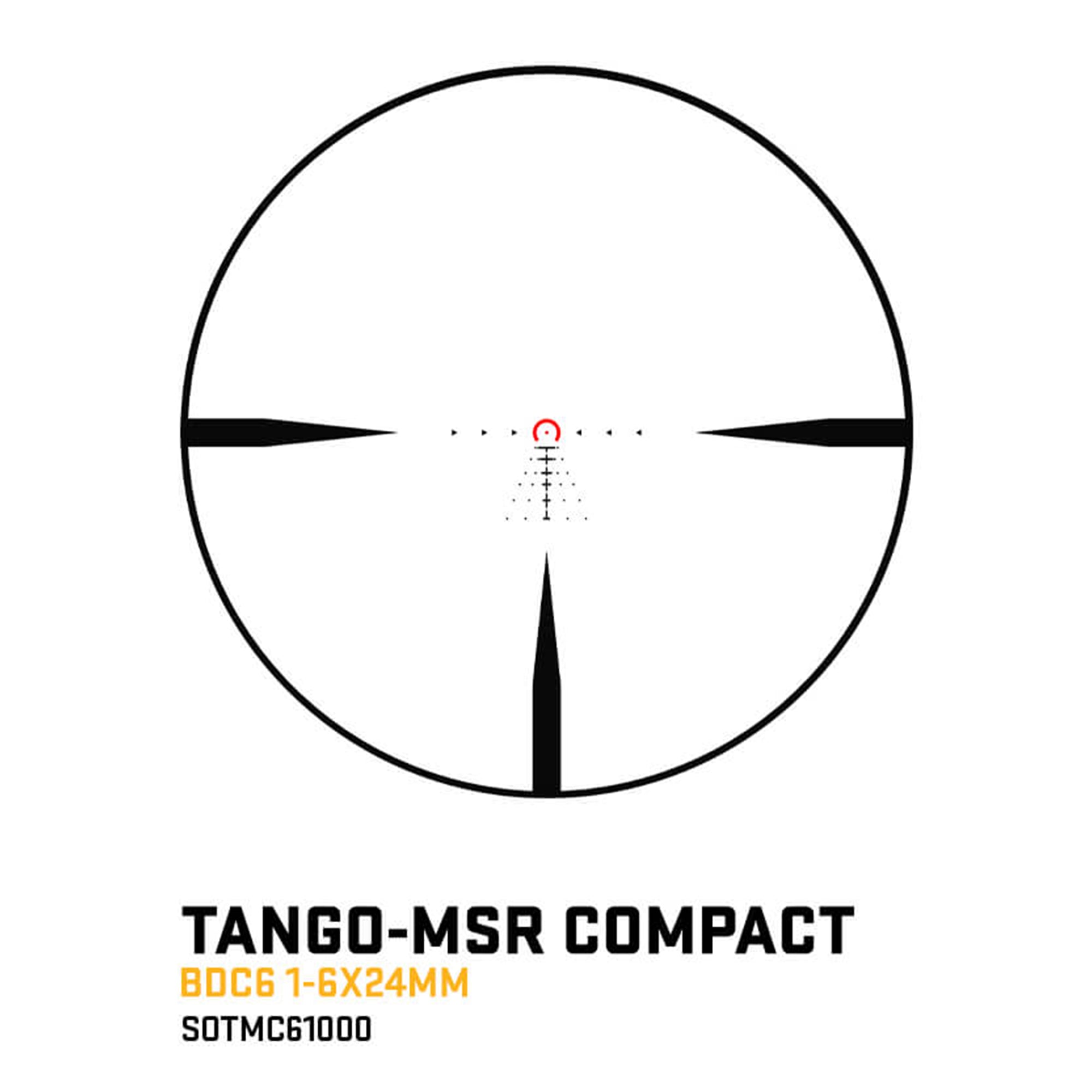 SIG SAUER TANGO-MSR COMPACT ライフルスコープ (1-6X24MM) チューブ径30mm レティクルBDC6 【ブラック】 SOTMC61000