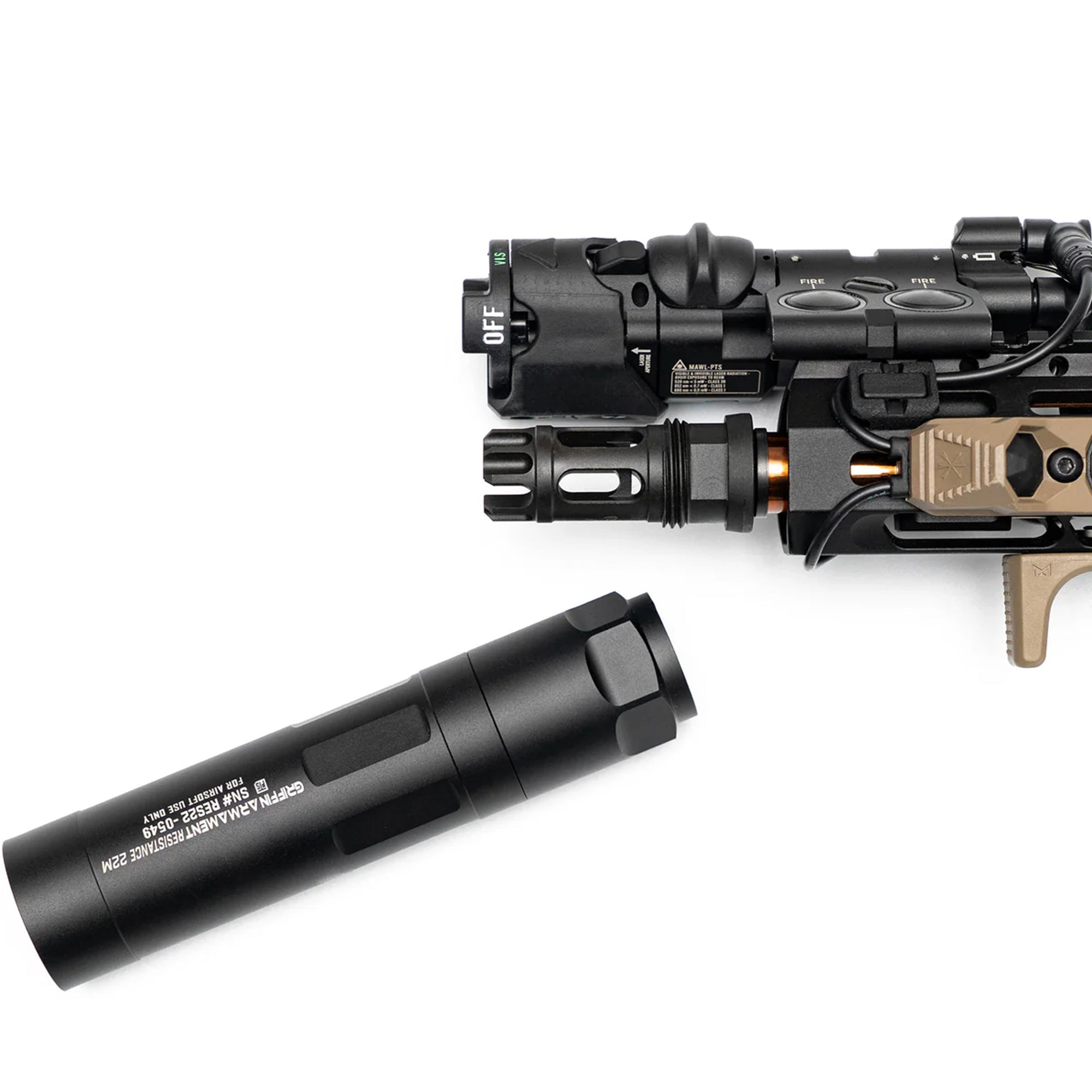 PTS Griffin Armament Taper Mount FlashComp - 14mm CCW コンペンセイター【ブラック】