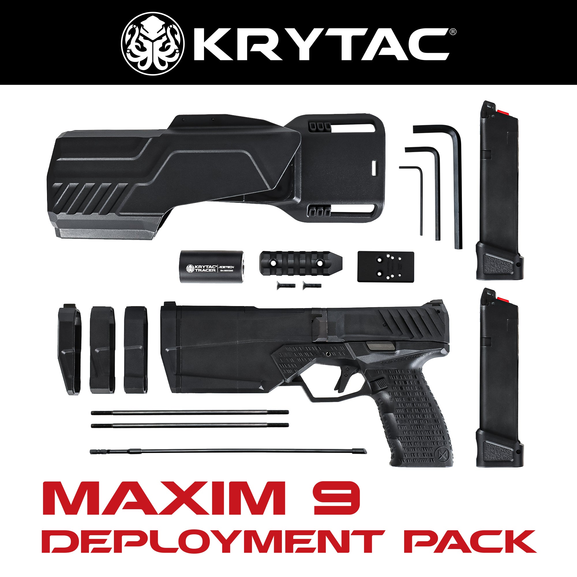 【5月下旬発売予定/予約受付中】KRYTAC SilencerCo Maxim 9 CO2 DEPLOYMENT PACK（デプロイメントパック）/対象年齢18歳以上