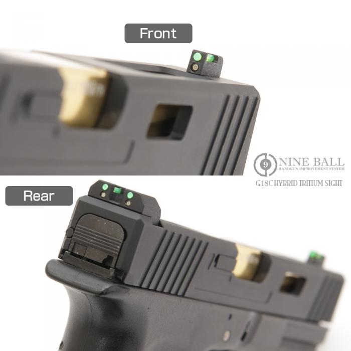 G18C/G19 HYBRID TRITIUM SIGHT  NINEBALL