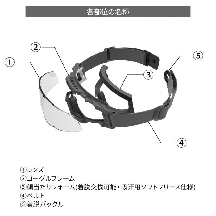 SWANS TACTICAL GOGGLE SG-2280 Spare lens