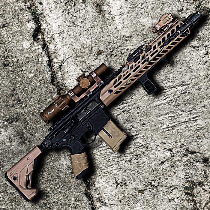 SIG SAUER HANDGUARD SIG MCX ALUMINUM SUPPRESSOR COMPATIBLE DMR-16 IN FDE MLOK 16インチ MLOKハンドガード サプレッサー対応 【フラットダークアース】