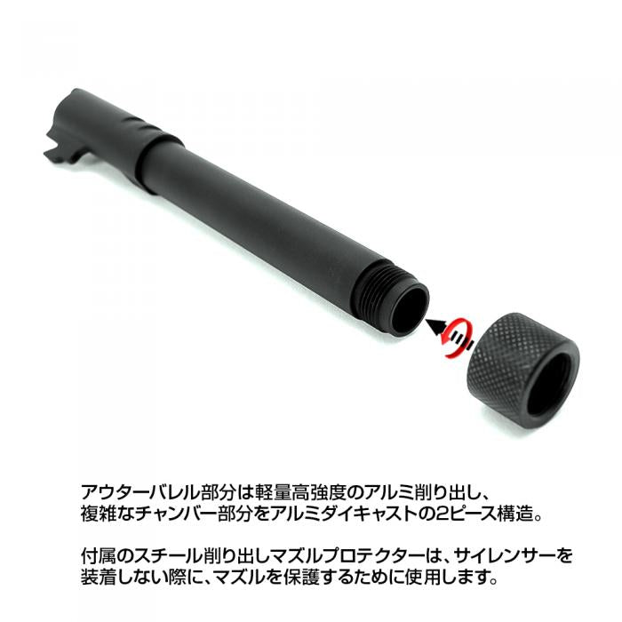 NINE BALL 東京マルイ M1911A1メタルアウターSAS NEO+マズルプロテクター