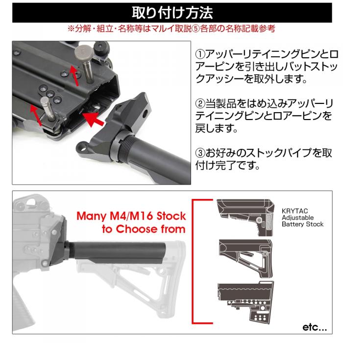 Tokyo Marui MK46 Mod.0 Stock Base Buffer Tube Set
