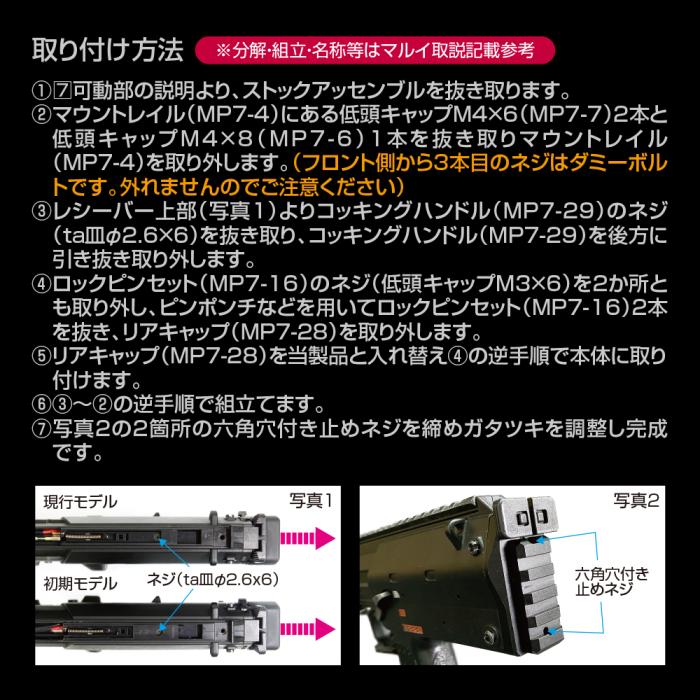 MP7 AEP Picatinny Stock Base