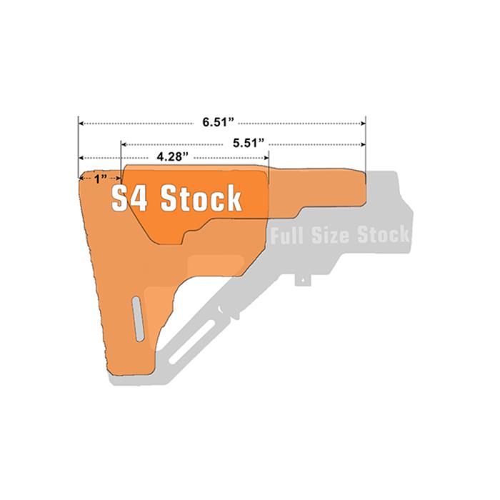 UTG PRO(R) AR15 Ops Ready S4 Mil-spec Stock Only/Black/ストック RBUS4BMS