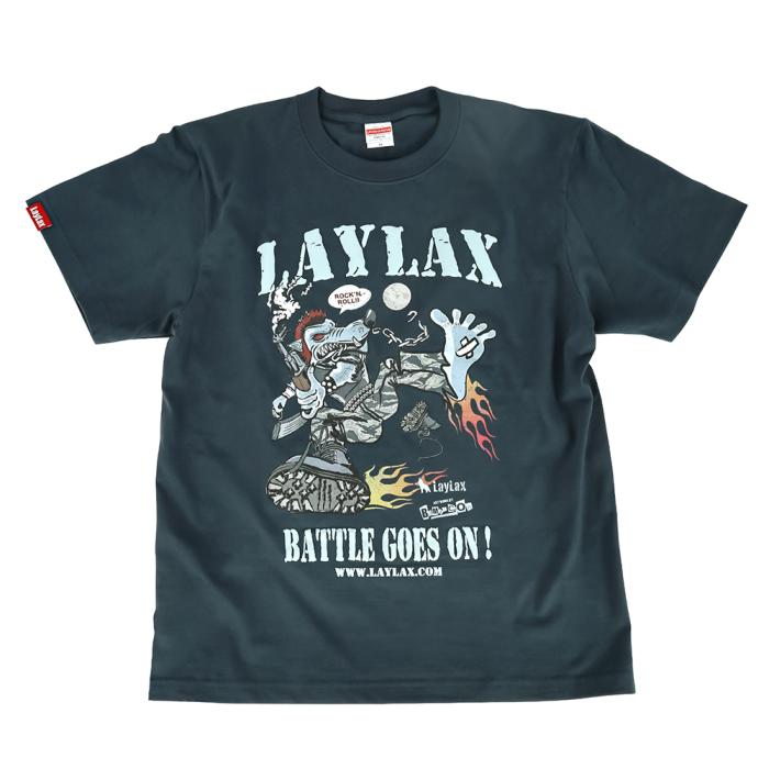 LayLax デザイナーズTシャツ 「BATTLE GOES ON!」design by BaMBi CROW