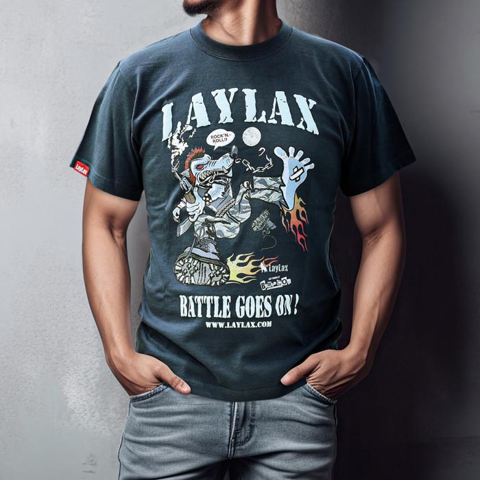 LayLax デザイナーズTシャツ 「BATTLE GOES ON!」design by BaMBi CROW