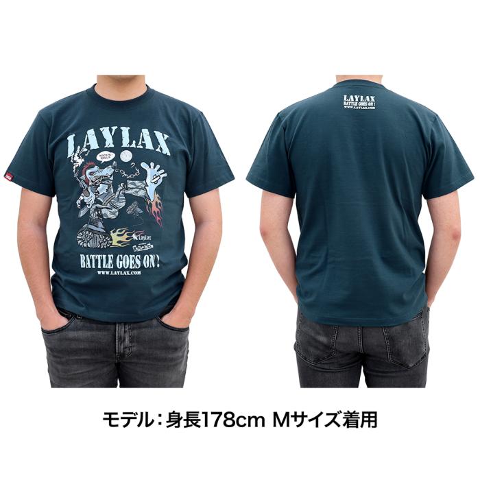 LayLax デザイナーズTシャツ 「BATTLE GOES ON!」design by BaMBi CROW