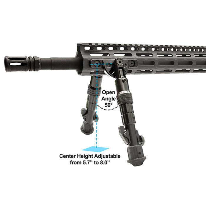 UTG(R) RECON FLEX(R) M-LOK(R) Bipod/Matte Black/5.7-8インチ/UTG(R) RECON FLEX(R) M-LOK(R) バイポッド/マットブラック/5.7-8インチ/TL-BPDM01