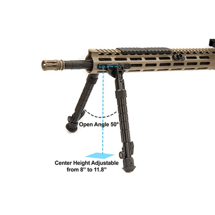 UTG(R) RECON FLEX(R) M-LOK(R) Bipod/Matte Black/8.0-11.8inch/UTG(R) RECON FLEX(R) M-LOK(R) バイポッド/マットブラック/8.0-11.8 インチ/TL-BPDM02