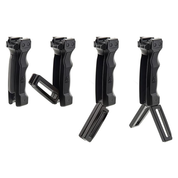 UTG(R) D Grip(R) with Ambi/Quick Release Deployable Bipod/Black/アンビ/クイックリリース デプロイタブル バイポッド/ブラック/MNT-DG02Q