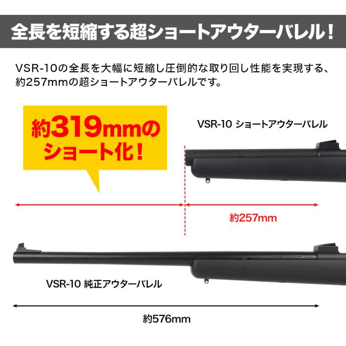 VSR-10 ショートアウターバレル & インナーバレル120mm [PSS]