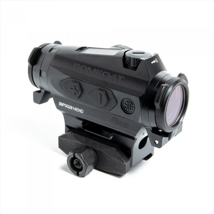 SIG SAUER ROMEO4T ダットサイト(BALLISTIC CIRCLE QUADPLEXレティクル) ソーラー 六角ボルトマウント スペーサー付き 【ブラック】 SOR43032