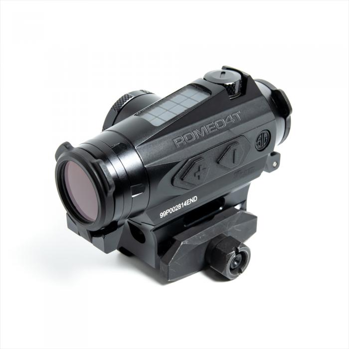 SIG SAUER ROMEO4T ダットサイト(BALLISTIC CIRCLE QUADPLEXレティクル) ソーラー 六角ボルトマウント スペーサー付き 【ブラック】 SOR43032