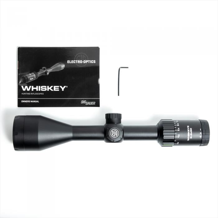 WHISKEY 3 SCOPE, 3-9X50MM, 1 IN, SFP, QUADPLEX RETICLE, 0.25 MOA ADJ, BLACK