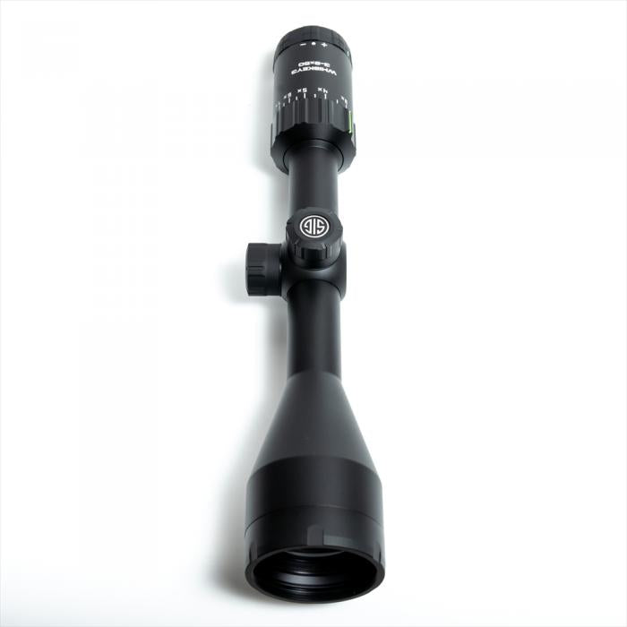 WHISKEY 3 SCOPE, 3-9X50MM, 1 IN, SFP, HELLFIRE QUADPLEX ILLUM RETICLE, 0.25 MOA ADJ, BLACK