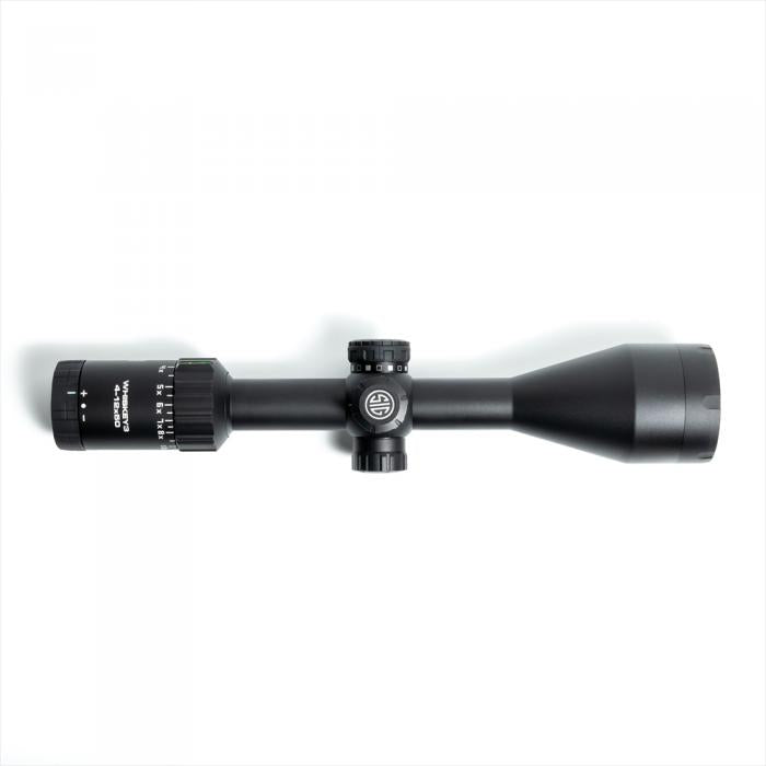 WHISKEY3 SCOPE, 4-12X50MM, 1 IN, SFP, QUADPLEX RETICLE, 0.25 MOA ADJ, BLACK