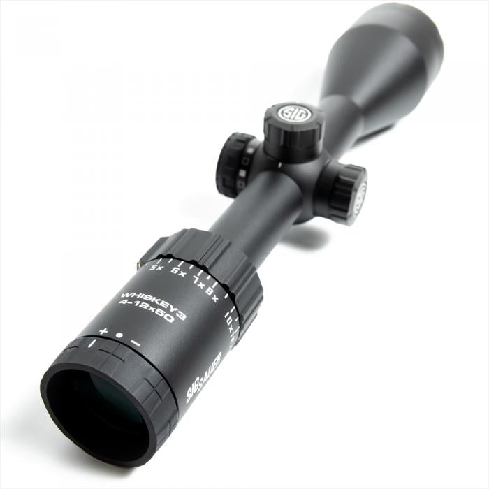WHISKEY3 SCOPE, 4-12X50MM, 1 IN, SFP, BDC-1 QUADPLEX RETICLE, 0.25 MOA ADJ, BLACK