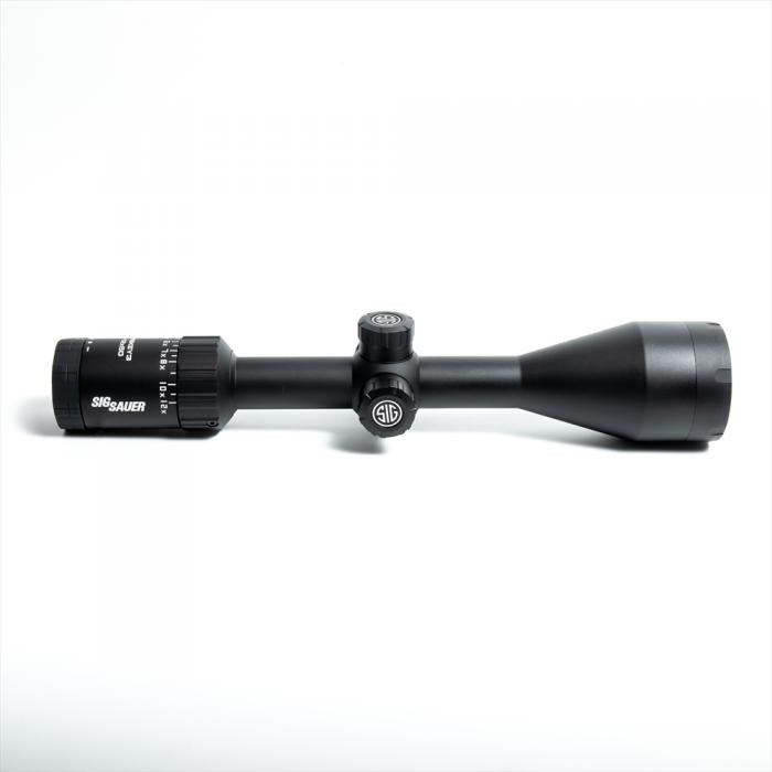 WHISKEY3 SCOPE, 4-12X50MM, 1 IN, SFP, HELLFIRE QUADPLEX ILLUM RETICLE, 0.25 MOA ADJ, BLACK