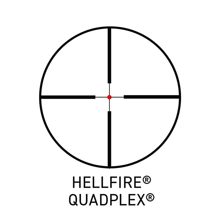 WHISKEY3 SCOPE, 4-12X50MM, 1 IN, SFP, HELLFIRE QUADPLEX ILLUM RETICLE, 0.25 MOA ADJ, BLACK