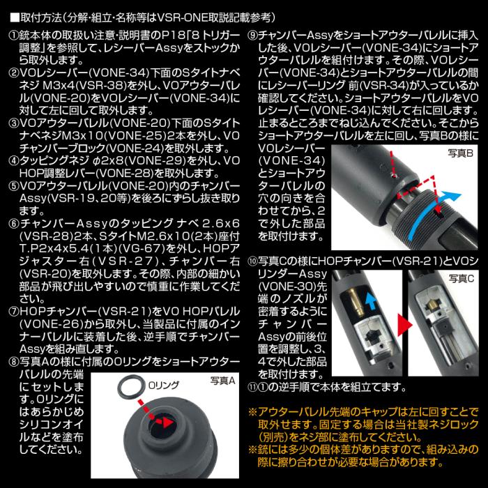 VSR-ONE ショートアウターバレル & インナーバレル120mm [PSS]