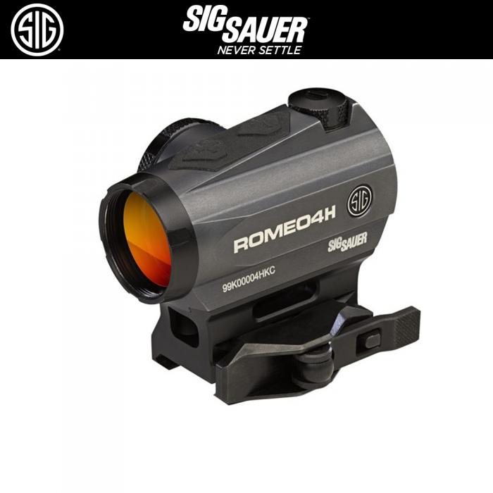 SIG SAUER ROMEO4H ダットサイト(GREEN HORSESHOE BALLISTIC DOTレティクル) トルクス・クイックリリースマウント 【グラファイト】 SOR43013
