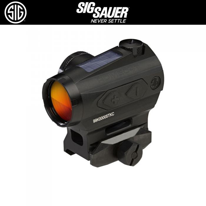 SIG SAUER ROMEO4T ダットサイト(BALLISTIC CIRCLE DOTレティクル) ソーラー 六角ボルトマウント スペーサー付き 【ブラック】 SOR43031