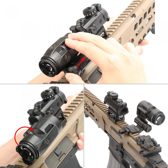 SIG SAUER ROMEO-MSR+JULIET3-MICRO ダットサイト+マグニファイア 【ブラック】 SORJ72001